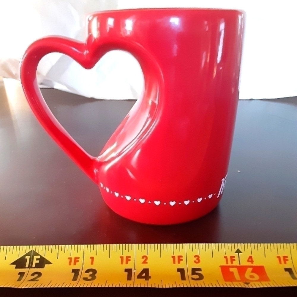 Krispy Kreme Doughnut Valentine Heart Shaped Coffee Mug.